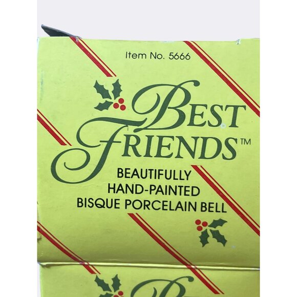 Best Friends Hand-Painted Bisque Porcelain Bell - Picture 3 of 11